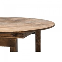 Folding table Fermette Round | Antique Pine | Wood | Ø152 x 74 cm