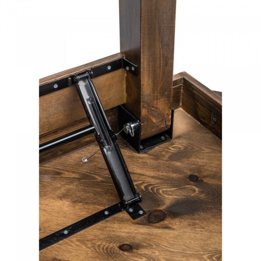 Table pliante Fermette Ronde | Pin antique | Bois | Ø152 x 74 cm