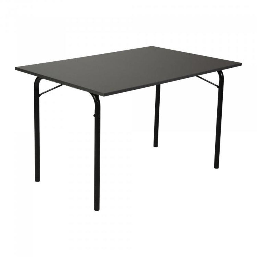 Folding table U-Budget | Melamine | Black | 120 x 80 x 74 cm