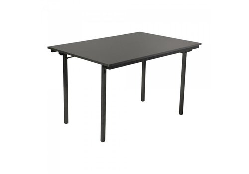  HorecaTraders Table pliante U-Table | Mélamine | Anthracite | 120 x 80 x 74 cm 