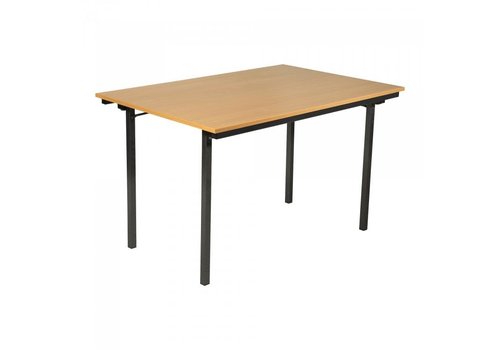  HorecaTraders Folding table U-Table | Melamine | Beech | 120x80x74cm 