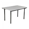HorecaTraders Folding table U-Table | Melamine | Light Gray | 120x80x74cm