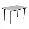 HorecaTraders Folding table U-Table | Melamine | Light grey | 120 x 80 x 74 cm