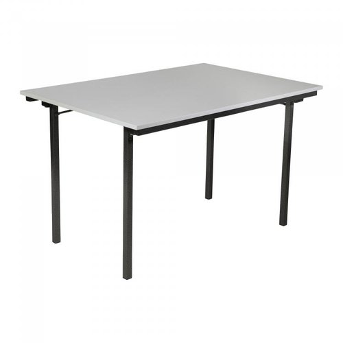  HorecaTraders Klaptafel U-Table | Melamine | Lichtgrijs | 120 x 80 x 74 cm 