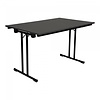 HorecaTraders Folding table T-Flat | Melamine | Anthracite | 120x80x74cm