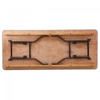 Folding table Ocean Rectangle | Epoxy/Plywood | Black/Wood | 122x76x76cm | 2 pieces