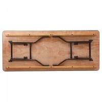 Folding table Ocean Rectangle | Epoxy/Plywood | Black/Wood | 122 x 76 x 76 cm | 2 pieces