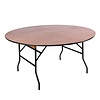 Folding table Ocean Round | Epoxy/Plywood | Black/Wood | Ø152 x 76 cm | 2 pieces