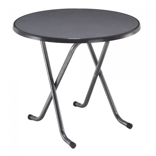  HorecaTraders Patio table Favorite Low | Sevelit | Hammertone/Anthracite | Ø85 x 74 cm 