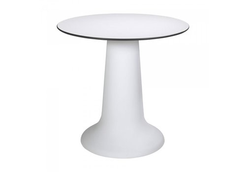  HorecaTraders Table à manger Vase Dîner | Polypropylène/Volkern | Blanc | Ø80 x 75 cm 