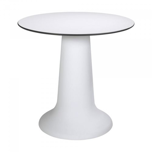  HorecaTraders Table à manger Vase Dîner | Polypropylène/Volkern | Blanc | Ø80 x 75 cm 