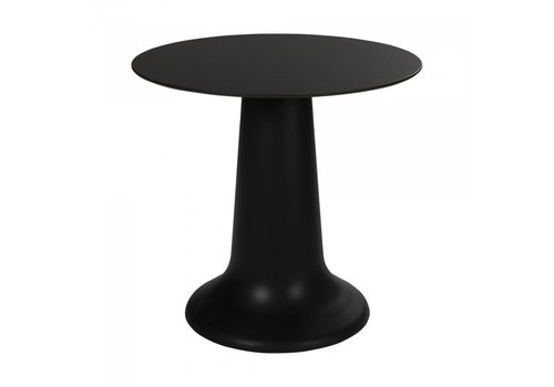  HorecaTraders Table à manger Vase Dîner | Polypropylène/Volkern | Noir | Ø80 x 75 cm 