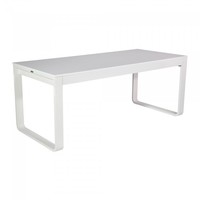 Table à manger Flow Dinner | Aluminium/Mélamine | Blanc | 2 formats