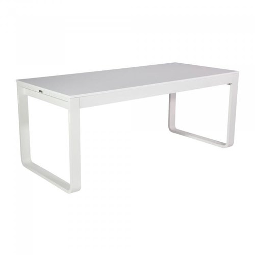  HorecaTraders Table à manger Flow Dinner | Aluminium/Mélamine | Blanc | 2 formats 