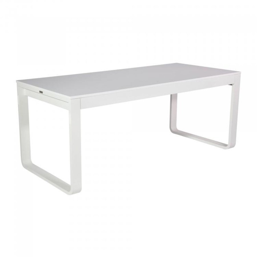 Dining table Flow Dinner | Aluminium/Melamine | White | 2 Formats