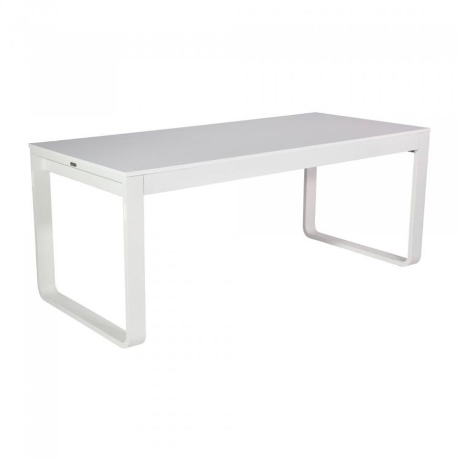 Table à manger Flow Dinner | Aluminium/Mélamine | Blanc | 2 formats