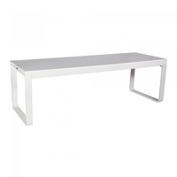 Eettafel Flow Dinner | Aluminium/Melamine | Wit | 2 Formaten