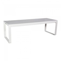 Table à manger Flow Dinner | Aluminium/Mélamine | Blanc | 2 formats