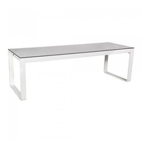 Dining table Flow Dinner | Aluminium/Volkern | White | 53kg | 2 Formats