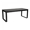 HorecaTraders Dining table Flow Dinner | Aluminum/Volkern | Black | 53 kg | 2 Sizes