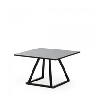 Table de salon Linea | Aluminium/Volkern | Noir | 12 kg | 70 x 70 x 45 cm