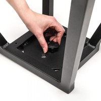 Table de salon Linea Ronde | Aluminium/Volkern | Noir | Ø80 x 35 cm