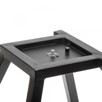 Lounge table Linea Round | Aluminum/Volkern | Black | Ø80 x 35 cm