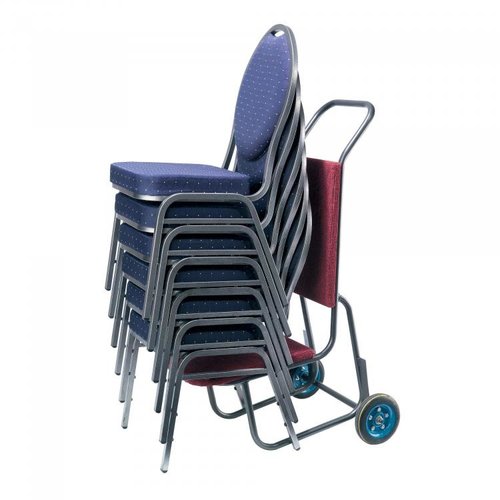  HorecaTraders Handcart | 10 stacking chairs | Budget seats | 110x46x120cm 