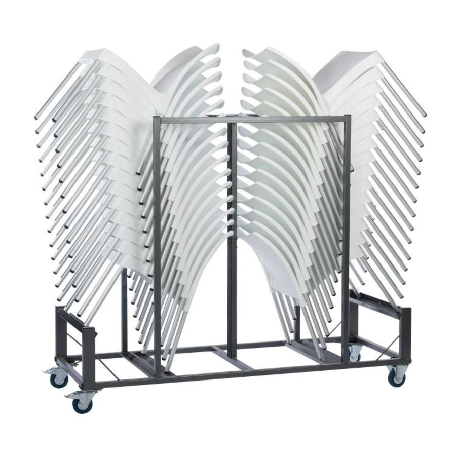Chariot de transport universel | 30 chaises empilables | Coup de marteau | Jade/Juin/Trix