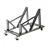 HorecaTraders Transport cart Bar stool Kasar | 25 pieces | Hammer blow | 108x54x70cm