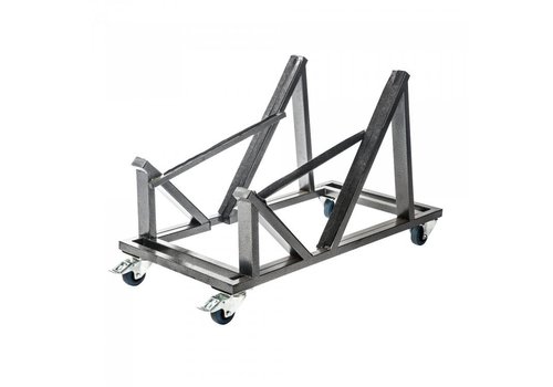  HorecaTraders Chariot de transport Tabouret de bar Kasar | 25 pièces | Coup de marteau | 108 x 54 x 70 cm 