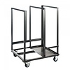 HorecaTraders Chariot de transport Kubo Smart Bar | 25 pièces | Coup de marteau | 82 x 78 x 166 cm