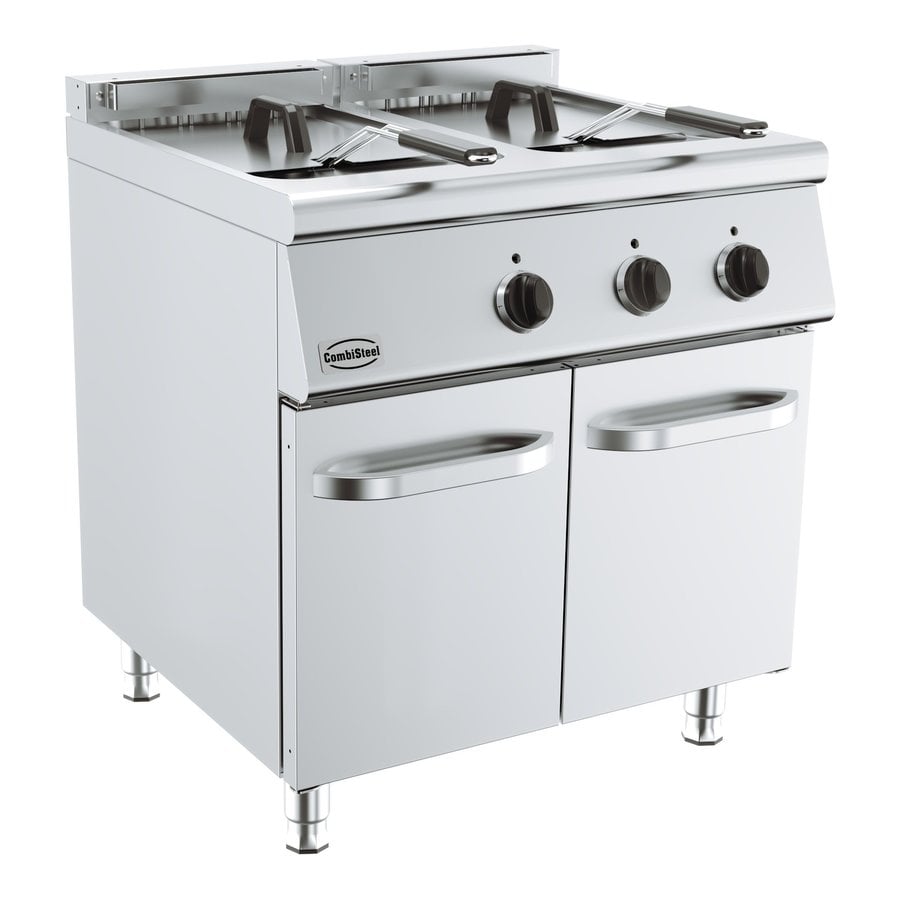 Electric Deep Fryer | 2 x 10 L | 0/+180°C | 90 x 70 x 40 cm