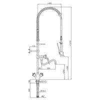 Douche de pré-rinçage à 1 trou