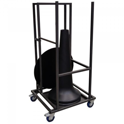  HorecaTraders Chariot de transport Vase | 10 pièces | Coup de marteau | 84 x 79 x 173 cm 