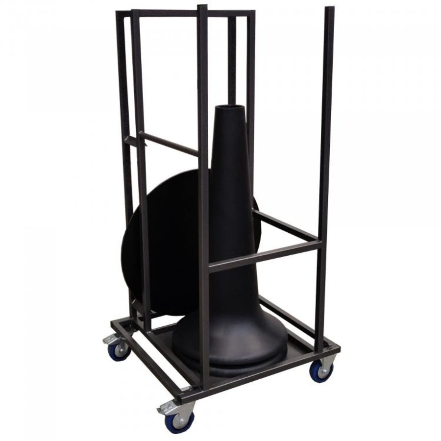 Chariot de transport Vase | 10 pièces | Coup de marteau | 84 x 79 x 173 cm