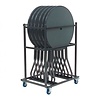HorecaTraders Chariot de transport Favori | Convient pour 6 tables | Coup de marteau | 94 x 74 x 128 cm