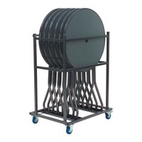 Chariot de transport Favori | Convient pour 6 tables | Coup de marteau | 94 x 74 x 128 cm