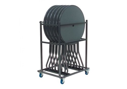  HorecaTraders Chariot de transport Favori | Convient pour 6 tables | Coup de marteau | 94 x 74 x 128 cm 