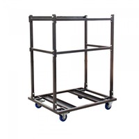 Chariot de transport Favori | Convient pour 6 tables | Coup de marteau | 94 x 74 x 128 cm