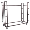 HorecaTraders Chariot de transport Table pliante | 16-30 pièces | Réglable | Coup de marteau