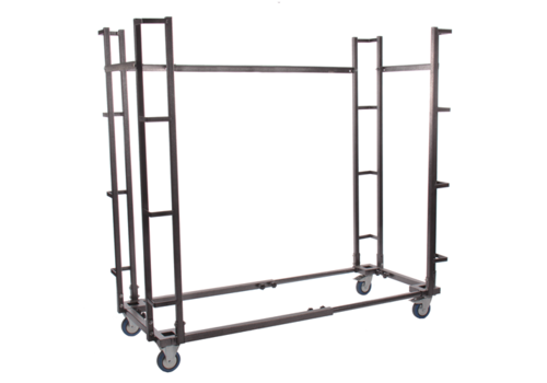  HorecaTraders Chariot de transport Table pliante | 16-30 pièces | Réglable | Coup de marteau 