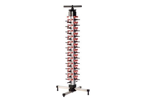  HorecaTraders Plate rack | 48 plates | Table model | 114 x 36 x 36 cm 