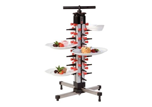  HorecaTraders Plate rack | 24 Plates | Table model | 73x36x36cm 