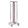 HorecaTraders Plate rack | 84 plates | Mobile | 187 x 60 x 60 cm