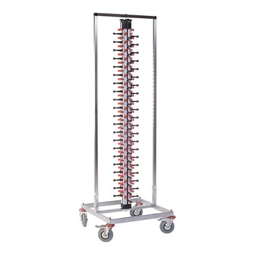  HorecaTraders Plate rack | 84 Plates | Mobile | 187x60x60cm 