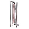HorecaTraders Plate rack | 84 plates | Foldable | 189 x 48 x 48 cm