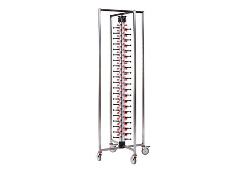  HorecaTraders Égouttoir à assiettes | 84 plaques | Pliable | 189 x 48 x 48 cm 