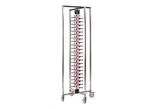  HorecaTraders Plate rack | 84 Plates | Collapsible | 189x48x48cm 