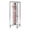 HorecaTraders Plate rack | 60 Plates | Collapsible | Mobile | 149x48x48cm